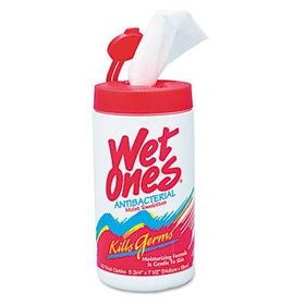 Wet Ones 04703 - Antibacterial Moist Towelette, Cloth, 5-3/4 x 7-1/2, White, 40/Dispenserwet 