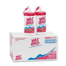 Wet Ones 04703CT - Antibacterial Moist Towelettes, Cloth, 5-3/4 x 7-1/2, 40/Dispenser, 12/Cartonwet 