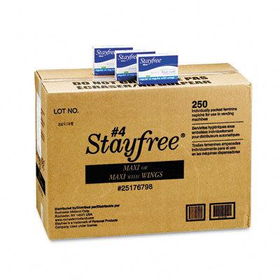 United Facility Supply 4SFMAXI - Classic Playtex Stayfree Maxipads, 250/Box