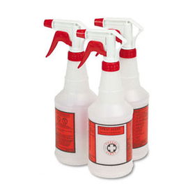 UNISAN 03010 - Plastic Sprayer Bottles, 24 oz., 3 Bottles/Packunisan 