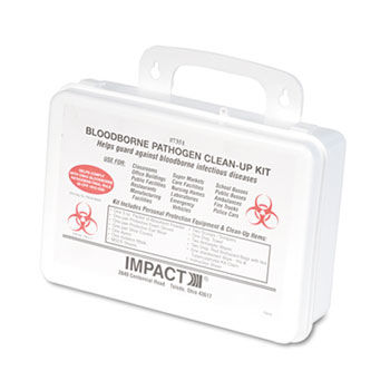 Bloodborne Pathogen Clean-Up Kit in Plastic Case, Wall-Mountableunisan 