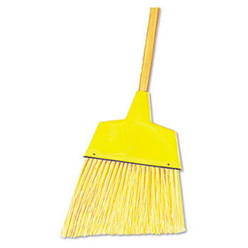 UNISAN 932A - Angler Broom, Plastic Bristles, 42 Wood Handle, Yellowunisan 