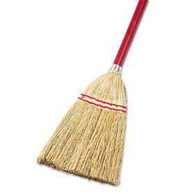 UNISAN 951T - Lobby/Toy Broom, Corn Fiber Bristles, 39 Wood Handle, Red/Yellow