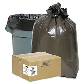 Classic B24 - 2-Ply Low-Density Can Liners, 7-10gal, .6 mil, 24 x 23, Brown/Black, 500/Carton