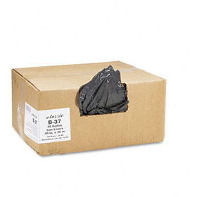 Classic B37 - 2-Ply Low-Density Can Liners, 30gal, 0.6mil,30 x 36,Brown/Black, 250/Carton