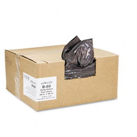 Classic B60 - 2-Ply Low-Density Can Liners, 55-60gal, .8 mil, 38x58 Brown/Black, 100/Cartonclassic 