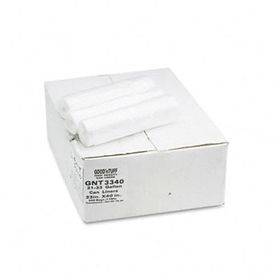 Good 'n Tuff GNT3340 - High Density Waste Can Liners, 31-33 gal, 9 mic, 33 x 39, Natural, 500/Carton
