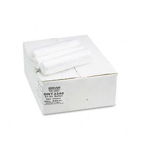 Good 'n Tuff GNT3340 - High Density Waste Can Liners, 31-33 gal, 9 mic, 33 x 39, Natural, 500/Cartontuff 