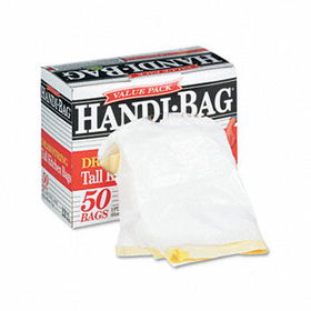 Handi-Bag HAB6DK50 - Super Value Pack Trash Bags, 13 gallon, .69 mil, 24 x 27, White, 50/Box