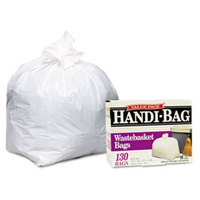 Handi-Bag HAB6W130 - Handi-Bag Super Value Pack, 8 Gallon, .55 mil, 21-1/2 x 24, White, 130/Boxhandi 