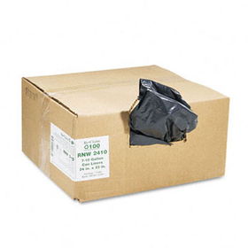 Earthsense Commercial RNW2410 - Recycled Can Liners, 7-10 gal, .65 mil, 24 x 23, Black, 500/Carton