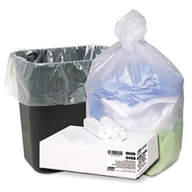 Ultra Plus WHD2408 - High Density Can Liners, 7-10 gal, 8 mic, 24 x 24, Natural, 1000/Carton