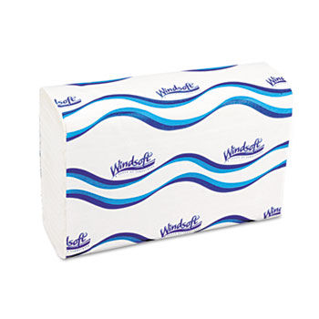 Windsoft 101 - Embossed C-Fold Paper Towels, 10-1/10 x 13-1/5, White, 200/Pack, 12 Packs/Cartonwindsoft 