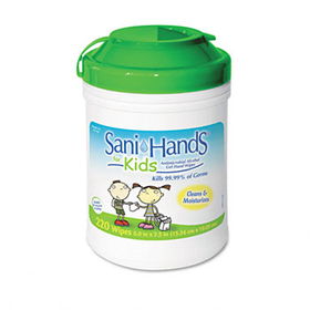Nice Pak P21784 - Wet Wipes for Kids, Cloth, 7-1/2 x 6, White, 220/Canisternice 