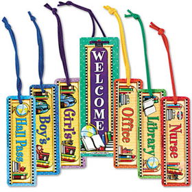 Hall Passes, 6 x 2, Assorted, 6/Pack