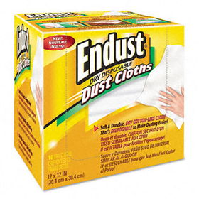Endust 522000 - Dust Cleaner, Cloth, 32-oz, White, 10/Box