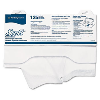 KIMBERLY-CLARK PROFESSIONAL* 07410PK - SCOTT Personal Seats Sanitary Toilet Seat Covers, 125/Packkimberly 