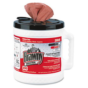 Georgia Pacific 20040 - Brawny Premium All-Purpose Dry Wipes, 10 x 13, Orange, 200/Canistergeorgia 