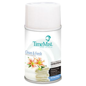 Metered Fragrance Dispenser Refills, Clean N Fresh, 6.6oz Aerosol, 12/Cartontimemist 