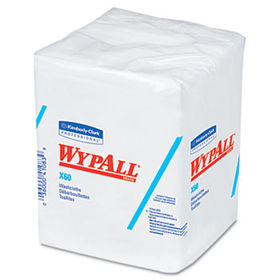 KIMBERLY-CLARK PROFESSIONAL* 41083 - WYPALL X60 Washcloths, 12 1/2 x 10, White, 70/Pack, 8/Carton