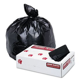 Jaguar Plastics G3858HBL - Super Extra-Heavy Can Liners, 60 Gallon, 1.7mil, 38 x 58, Black, 100/Pack