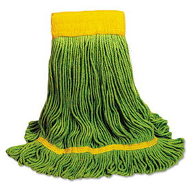 UNISAN 1200M - EcoMop Looped-End Mop Head, Recycled Fibers, Medium Size, Greenunisan 