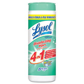 LYSOL Brand 81145 - Lemon & Lime Blossom Disinfecting Wipes w/Micro-Lock Fibers, 7 x 8, 35/Canisterlysol 