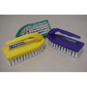 Iron Shape Scrub Brush with Handle Case Pack 48iron 