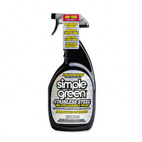 simple green 18300 - Stainless Steel One-Step Cleaner & Polish, 32 oz. Spray Bottle