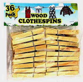 Wood Clothespins Case Pack 72wood 
