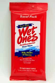 Wet Ones Antibacterial cleansing wipes Case Pack 24wet 