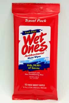 Wet Ones Antibacterial cleansing wipes Case Pack 24wet 