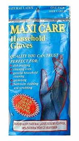 Household Rubber Gloves-Bag-L Case Pack 144
