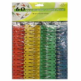 60 Piece Plastic Clothespins Case Pack 36