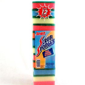 Scrub-It Rainbow Foam Scrub Sponge Case Pack 48scrub 