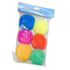 Round Plastic Scourers - 6 Pack Case Pack 72