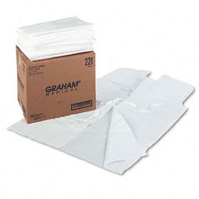 Graham 221 - Disposable Exam Gowns, Three-Ply Tissue, 30 x 42, White, 50/Cartongraham 