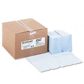 Graham 43447 - DurEcon Economy Dental Bibs, Poly Tissue, Adult Size, Blue, 500/Carton