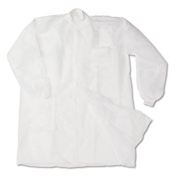 Impact 7385XL - Disposable Lab Coats, Spun-Bonded Polypropylene, XL, Blue, 30/Cartonimpact 