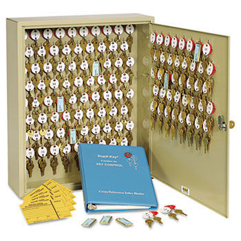 STEELMASTER by MMF Industries 201812003 - Locking Two-Tag Cabinet, 120-key, Welded Steel, Sand, 16 1/2 x 5 x 20 1/2