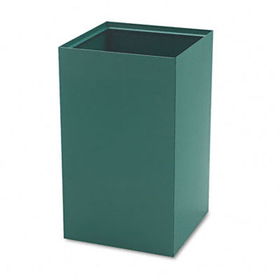 Safco 2981GN - Public Recycling Container, Square, Steel, 25 gal, Greensafco 