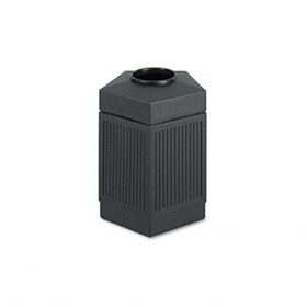 Safco 9486BL - Canmeleon Indoor/Outdoor Receptacle, Pentagon, Polyethylene, 45 gal, Blacksafco 