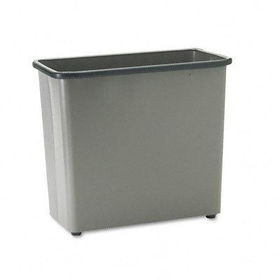 Safco 9616CH - Fire-Safe Wastebasket, Rectangular, Steel, 27 1/2 qt, Charcoal