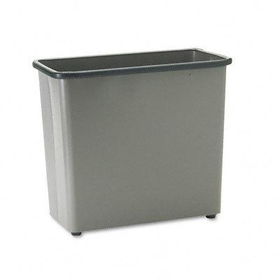 Safco 9616CH - Fire-Safe Wastebasket, Rectangular, Steel, 27 1/2 qt, Charcoalsafco 