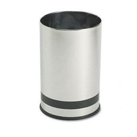 Safco 9805 - Reflections Wastebasket/Umbrella Stand, Round, Steel, 17 qt, Chrome/Blacksafco 