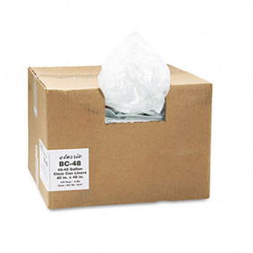 Classic Clear BC48 - Clear Low-Density Can Liners, 40-45 gal, .6 mil, 40 x 46, Clear, 250/Carton