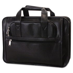 Bond Street, Ltd. 459319BLK - Soft-Sided Brief Bag, Koskin, 16-1/2 x 5 x 11, Blackbond 