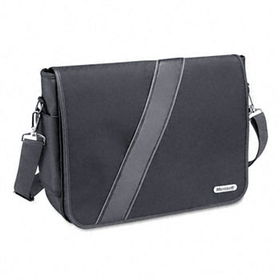 Samsill 39002 - Professional Messenger Bag, Nylon, 18 x 5 x 12-1/4, Black