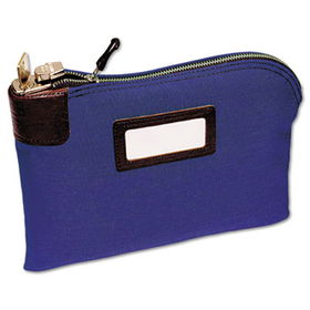 Seven-Pin Security/Night Deposit Bag, Two Keys, Cotton Duck, 11 x 8 1/2, Bluemmf 