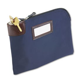 Seven-Pin Security/Night Deposit Bag, Two Keys, Nylon, 11 x 8 1/2, Navymmf 